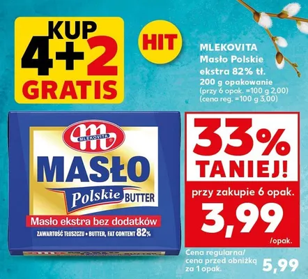 Masło ekstra bez dodatków promocja w Kaufland
