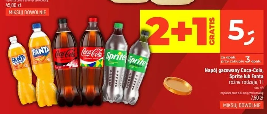 Napój gazowany Fanta Zero Cukru promocja w Dealz