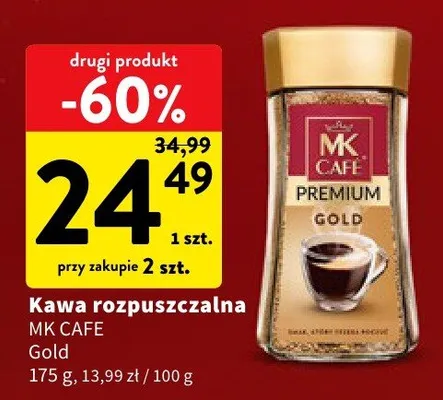 Kawa rozpuszczalna MK Cafe Gold promocja w Intermarche