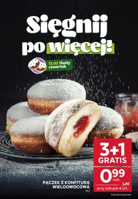 Pączek z konfiturą wieloowocową promocja w Stokrotka