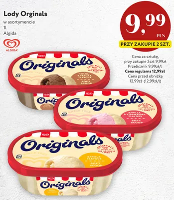 Lody Algida Originals Vanilla Flavour promocja w Market Point