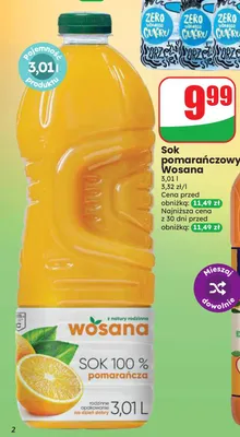 Sok pomarańczowy Wosana promocja w Dino