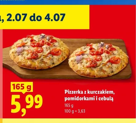 Pizzerka z kurczakiem, pomidorkami i cebulą promocja w Lidl