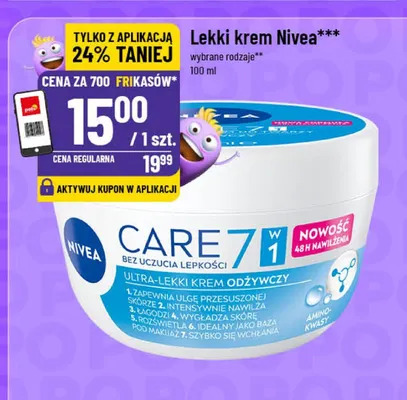 Lekki krem odżywczy Nivea Care 7w1 promocja w POLOmarket