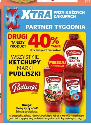 Ketchup łagodny bez dodatku cukru Pudliszki promocja w Kaufland
