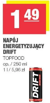 Napój energetyzujący Drift promocja w SPAR