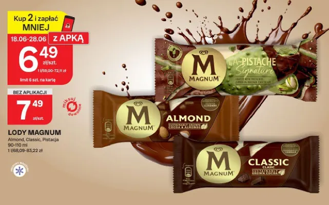 Lody Magnum Classic promocja w Chorten