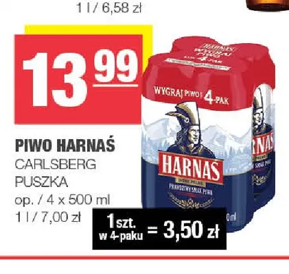 Piwo Harnaś 4-pak promocja w SPAR
