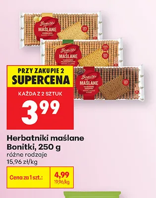 Herbatniki maślane Bonitki promocja w Biedronka