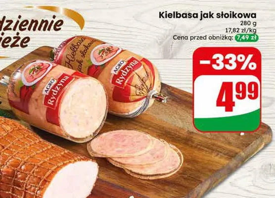 Kiełbasa jak słoikowa Agro Rydzyna promocja w Dino