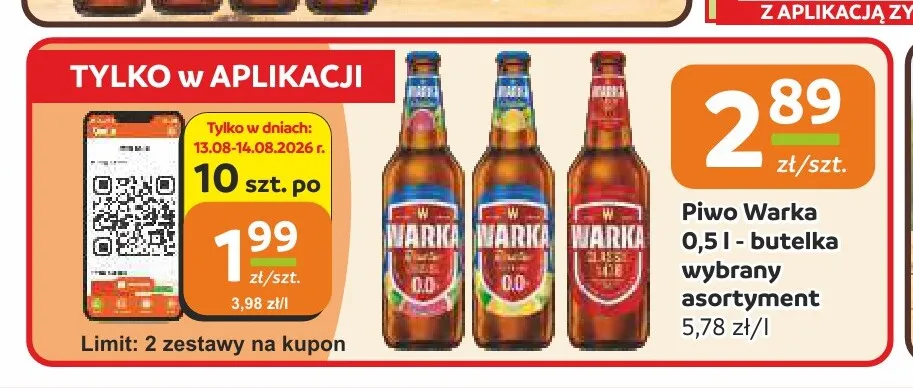 Piwo Warka promocja w Gama
