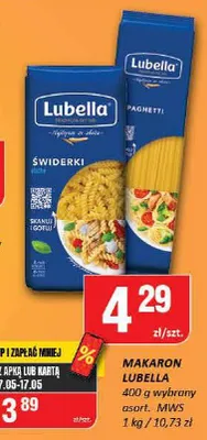 Makaron świderki Lubella promocja w Chorten