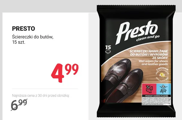 Ściereczki do butów promocja w Rossmann