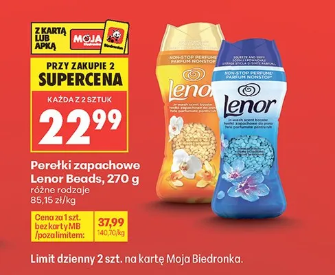 Perełki zapachowe Lenor Beads promocja w Biedronka