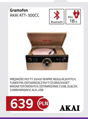Gramofon Akai ATT-300CC promocja w kakto.pl