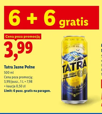 Piwo Tatra promocja w Lidl
