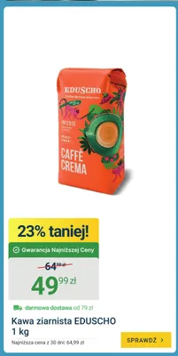 Kawa ziarnista EDUSCHO Caffè Crema promocja w ERLI