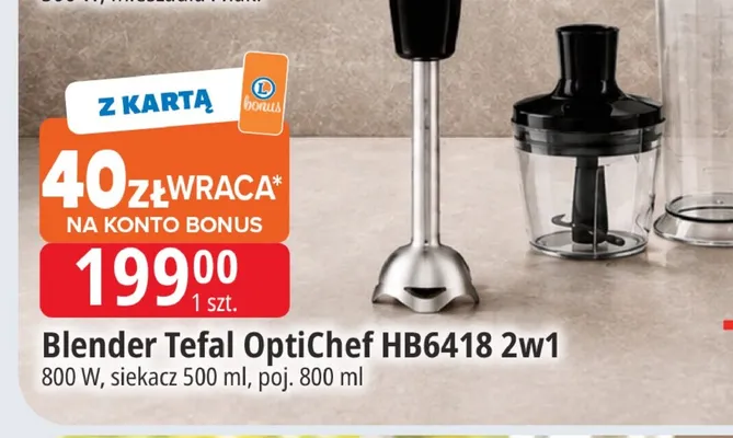 Blender Tefal OptiChef HB6418 2w1 promocja w Leclerc