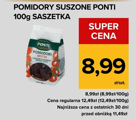 Pomidory suszone saszetka promocja w Supeco