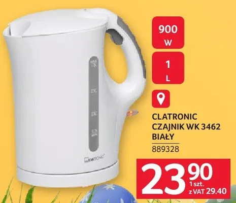 Czajnik Clatronic WK 3462 biały promocja w Selgros