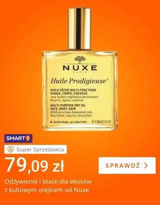 Suchy olejek Nuxe Huile Prodigieuse promocja w Allegro