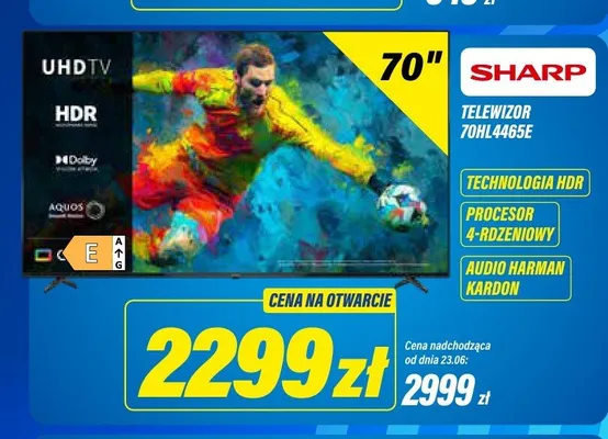 Telewizor Sharp 70" promocja w RTV EURO AGD