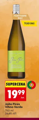 Wino białe João Pires Vinho Verde promocja w Biedronka