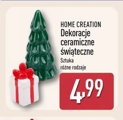 Dekoracje ceramiczne świąteczne Home Creation promocja w Aldi