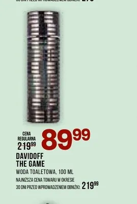 Woda toaletowa Davidoff The Game promocja w Drogerie Natura
