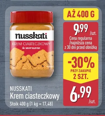 Krem ciasteczkowy do smarowania Nusskati promocja w Aldi