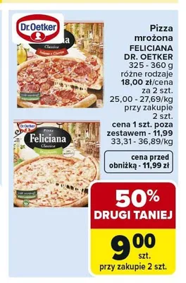 Pizza mrożona Feliciana DR. OETKER promocja w Carrefour Market