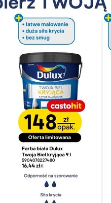 Farba biała Dulux Twoja Biel kryjąca promocja w Castorama
