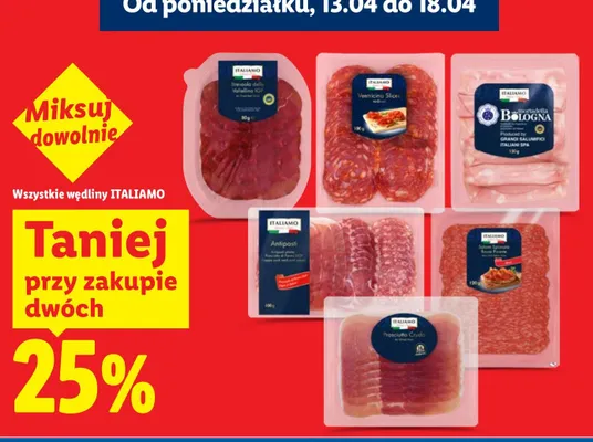 Wędliny salami Italiamo promocja w Lidl