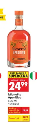 Likier Aperitivo Mionetto promocja w Biedronka