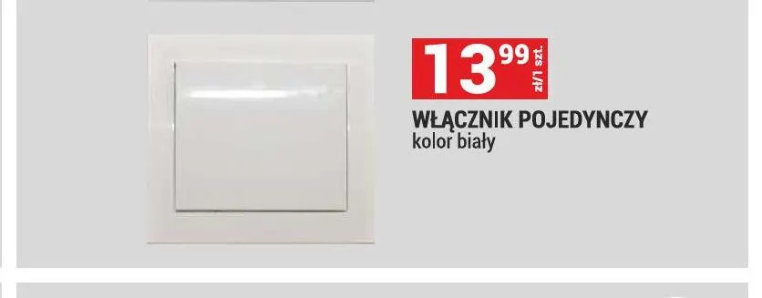 Włącznik pojedynczy seria Kier Ospel promocja w Merkury Market