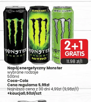 Napój energetyczny Monster Energy Ultra Zero Cukru promocja w Market Point
