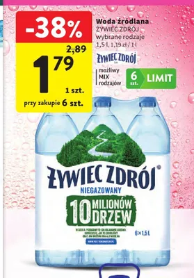 Woda źródlana Żywiec Zdrój promocja w Intermarche