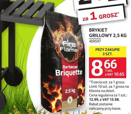 Brykiet grillowy Fire Flame 2,5kg 409597 promocja w Selgros