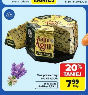 Ser pleśniowy Saint Agur promocja w Carrefour Market