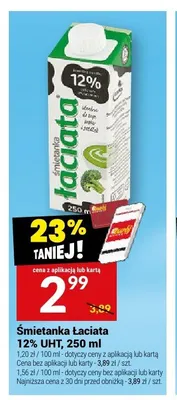 Śmietanka Łaciata 12% UHT promocja w Twój Market