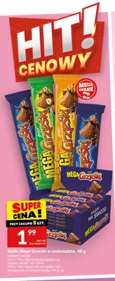 Wafle Mega Grześki w czekoladzie promocja w Twój Market