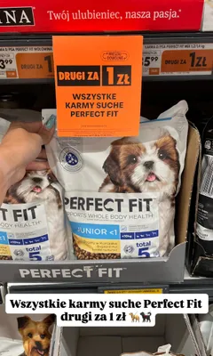 Karma sucha dla psa Perfect Fit Junior <1 bogata w kurczaka promocja w Biedronka
