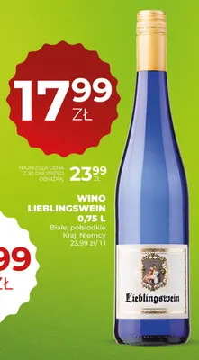 Wino białe półsłodkie Lieblingswein promocja w Duży Ben
