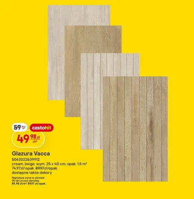 Glazura Vacca promocja w Castorama