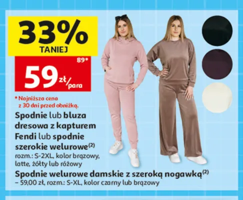 Spodnie dresowe Fendi promocja w Auchan