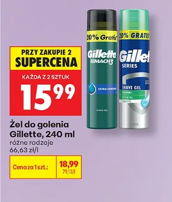 Żel do golenia Gillette promocja w Biedronka