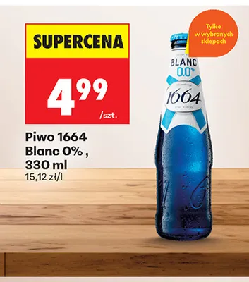 Piwo bezalkoholowe 1664 Blanc promocja w Biedronka
