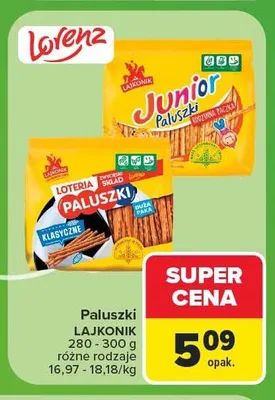 Paluszki Lajkonik Klasyczne promocja w Carrefour