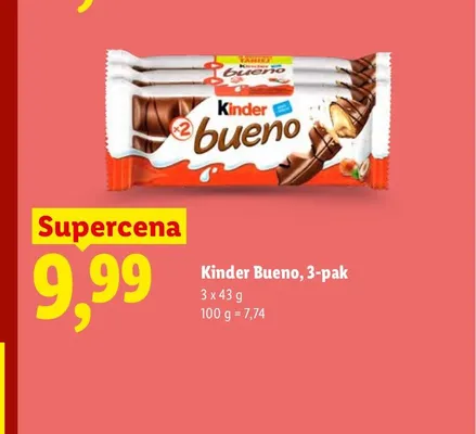 Baton Kinder Bueno 3-pak promocja w Lidl