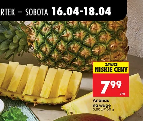 Ananas na wagę promocja w Biedronka